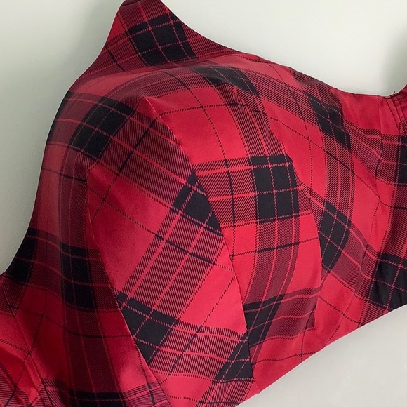 Torrid Curve H20 non padded no wire full coverage plaid pattern bra SZ 46DDD EUC - Picture 9 of 14